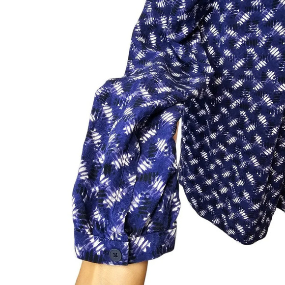 Rebecca Taylor Womens  V Neck 100% Silk Abstract Top Size 0 - Picture 6 of 8